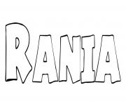 Coloriage Rania