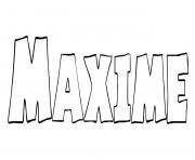 Coloriage Maxime