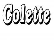 Coloriage Colette