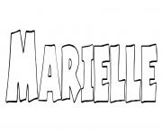 Coloriage Marielle