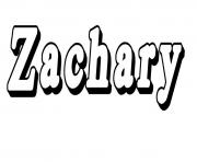 Coloriage Zachary