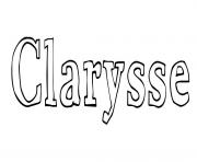 Coloriage Clarysse