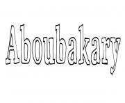 Coloriage Aboubakary