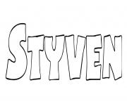 Coloriage Styven