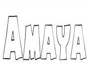 Coloriage Amaya