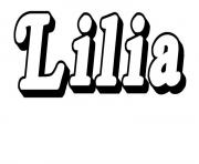 Coloriage Lilia
