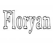 Coloriage Floryan