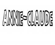 Coloriage Annie claude
