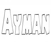 Coloriage Ayman