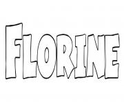 Coloriage Florine