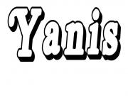 Coloriage Yanis