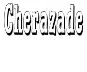 Coloriage Cherazade