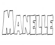 Coloriage Manelle