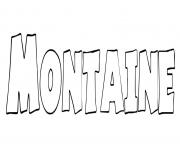 Coloriage Montaine