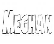 Coloriage Meghan
