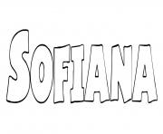 Coloriage Sofiana