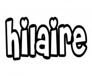 Coloriage Hilaire