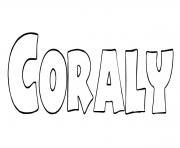 Coloriage Coraly