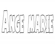 Coloriage Ange marie