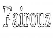 Coloriage Fairouz