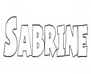 Coloriage Sabrine