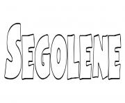 Coloriage Segolene