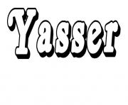 Coloriage Yasser