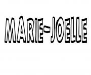 Coloriage Marie joelle