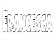 Coloriage Francesca