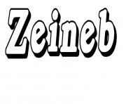 Coloriage Zeineb