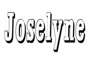 Coloriage Joselyne