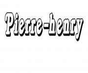 Coloriage Pierre henry