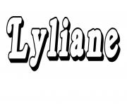 Coloriage Lyliane