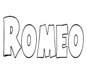 Coloriage Romeo