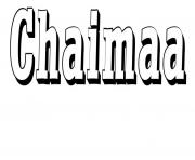 Coloriage Chaimaa