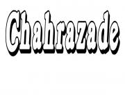 Coloriage Chahrazade