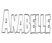 Coloriage Anabelle