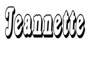 Coloriage Jeannette