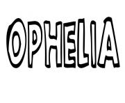 Coloriage Ophelia