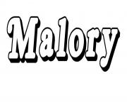 Coloriage Malory