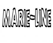 Coloriage Marie line