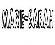 Coloriage Marie sarah