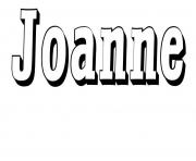 Coloriage Joanne