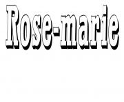 Coloriage Rose marie