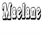 Coloriage Maelane
