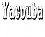 Coloriage Yacouba