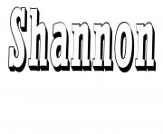Coloriage Shannon