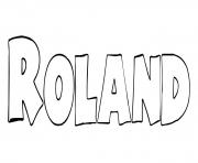 Coloriage Roland