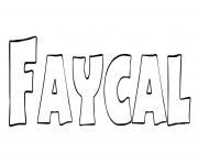 Coloriage Faycal
