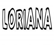 Coloriage Loriana